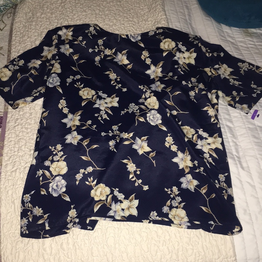Notations floral print blouse